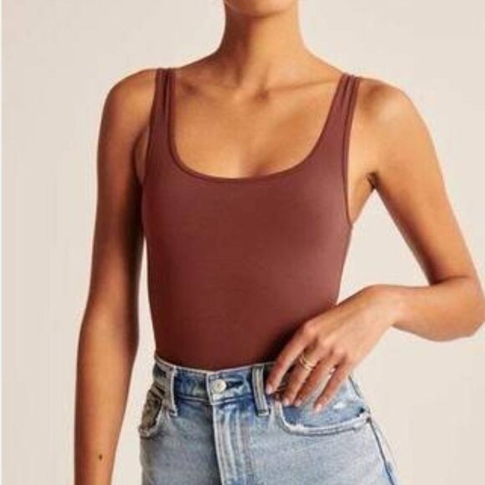 Abercrombie & Fitch Burnt Red Thong Bodysuit